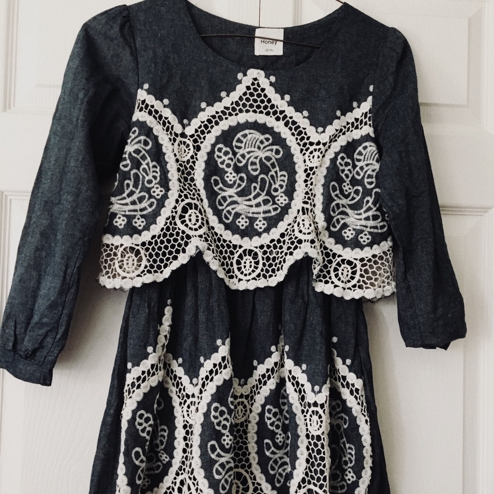 Honey Blue Lace Dress